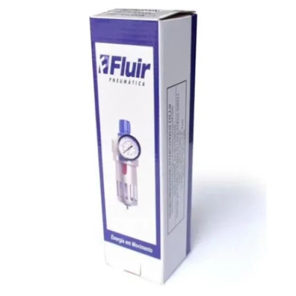 Filtro De Ar Com Regulador 1/4 Befr2000 Fluir P/ Compressor
