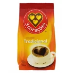 Caf� Torrado e Mo�do Tradicional 3 Cora��es 500g