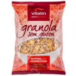 Granola sem Gl�ten Vitalin Quinoa Castanhas Embalagem 200g