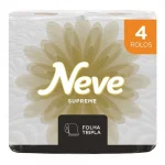 Papel Higi�nico Neutro Supreme Folha Tripla 20m Neve 4 Rolos