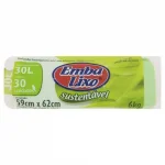 Saco de Lixo Emba Lixo Sustent�vel 30 Litros Embalagem 30 Un
