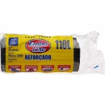 Saco de Lixo Refor�ado Boca Larga 110l Rolo Embalixo com 25un