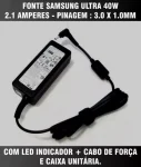 FONTE NET SAMSUNG 19V 2.1A 40W 3 FONTE NET SAMSUNG 19V 2.1A 40W 3