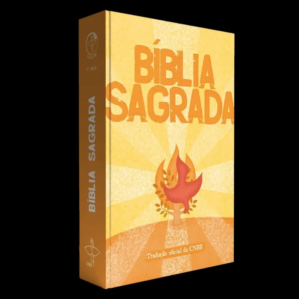 Bíblia sagrada tradução oficial - Capa laranja 6° edição