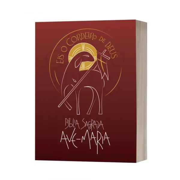 Bíblia Sagrada Ave-Maria - Eis o Cordeiro de Deus - Vermelha