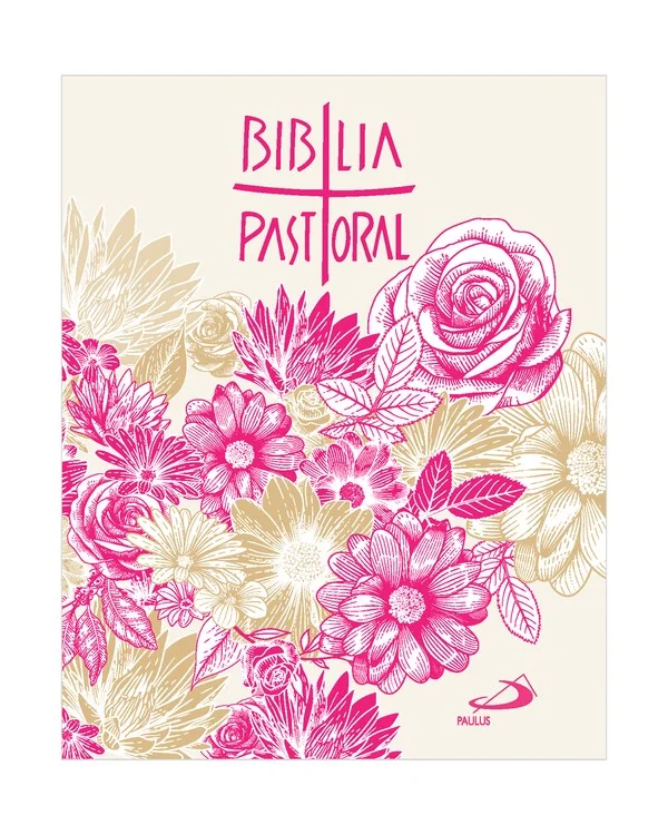 B�blia Pastoral - Bolso - Floral Rosa