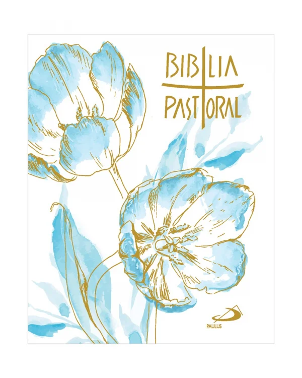 B�blia Pastoral - Bolso - Floral Azul