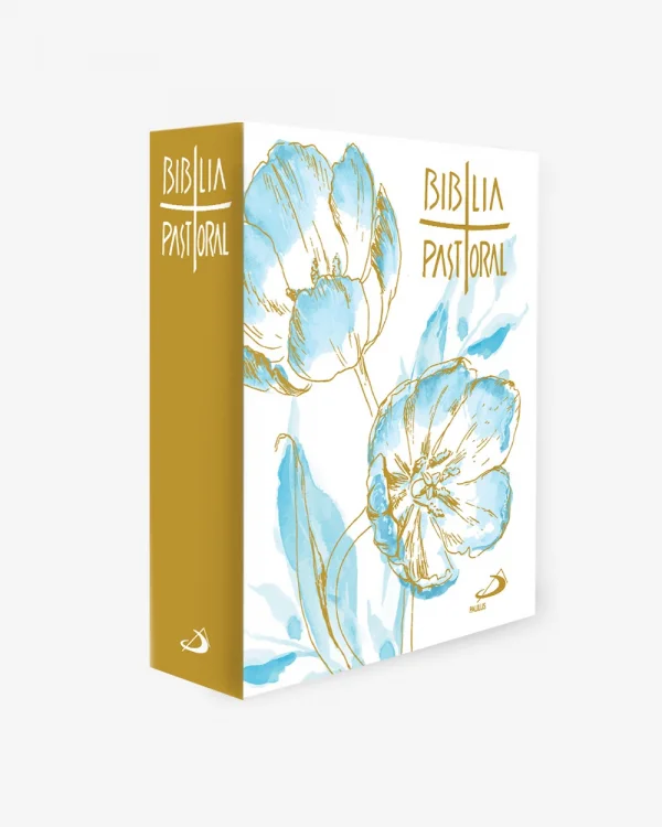 B�blia Pastoral - Bolso - Floral Azul