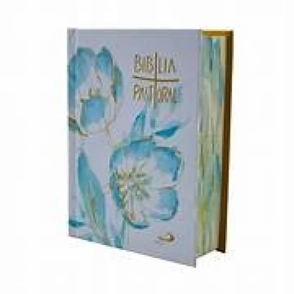 B�blia Pastoral - Flor Azul - Capa dura