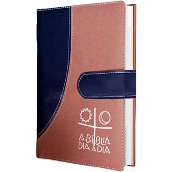 Bblia dia a dia 2026 - luxo - castanho/azul (lingueta)