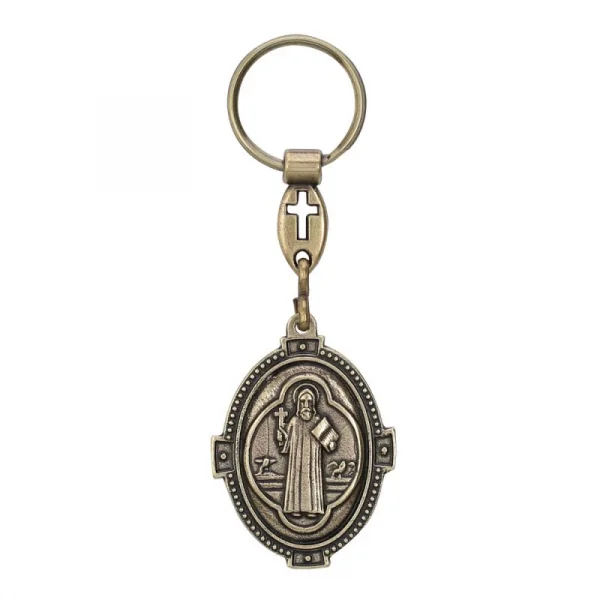 Chaveiro Medalha de S�o Bento - Ouro Velho