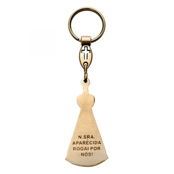Chaveiro Nossa Senhora Aparecida Rogai por N�s - Ouro Velho