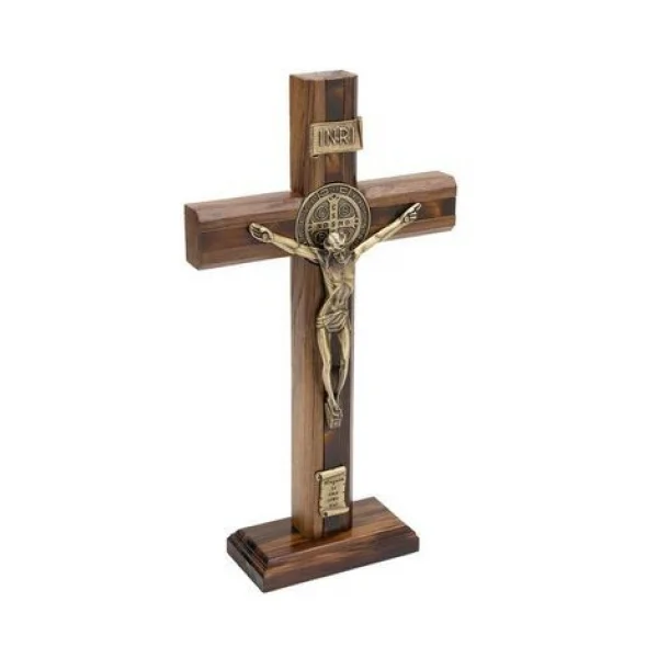 Crucifixo Ninguém Te Ama Como Eu - 26cm Ouro Velho