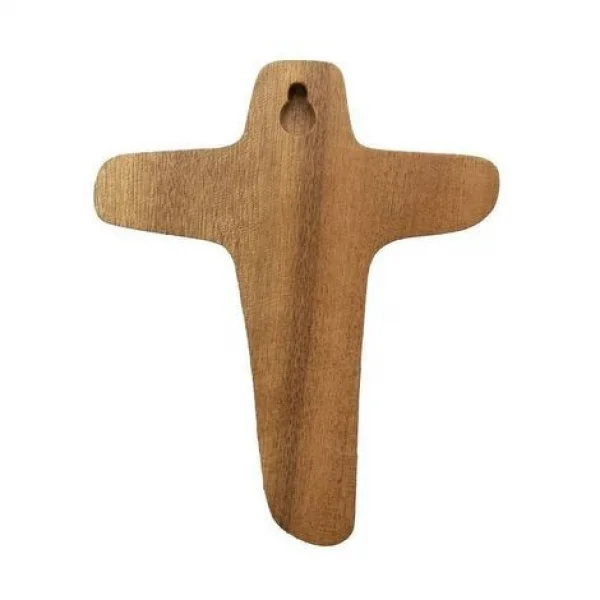 Crucifixo de Madeira da Unidade 12 cm de Parede Oval