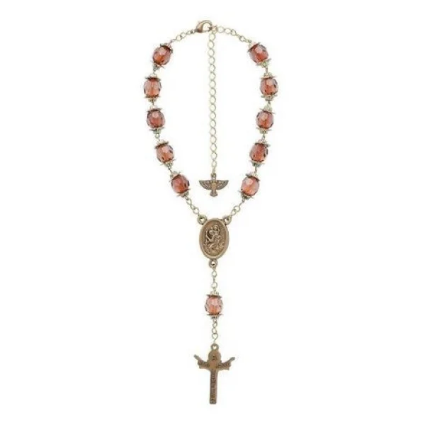 Dezena para Carro Nossa Senhora Aparecida Contas Cristal Tulipa 10 mm