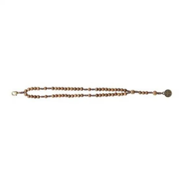 Pulseira Terço Com Medalha De São Bento - 4mm
