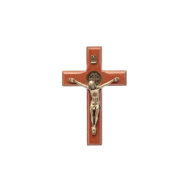 Crucifixo de Parede 7cm com São Bento