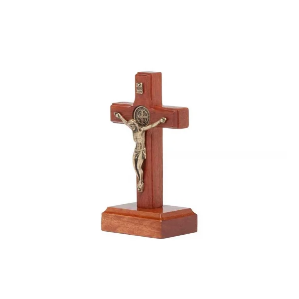 Crucifixo de Mesa 7 Cm Com S�o Bento