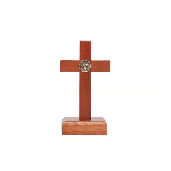Crucifixo de Mesa 7 Cm Com S�o Bento