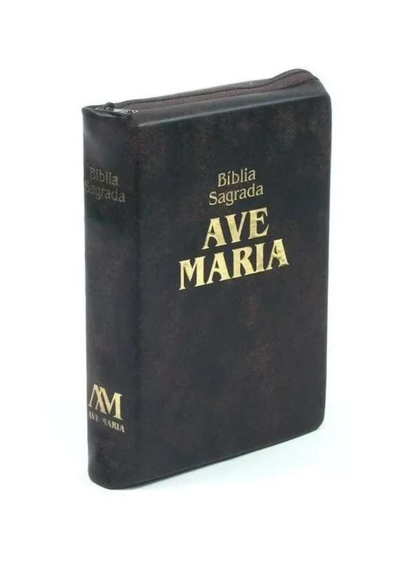 Bblia Sagrada Ave Maria - Zper - Marrom - Bolso