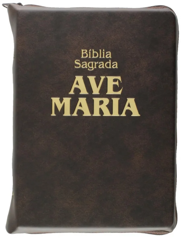 Bblia Sagrada Ave Maria - Zper - Marrom - Bolso