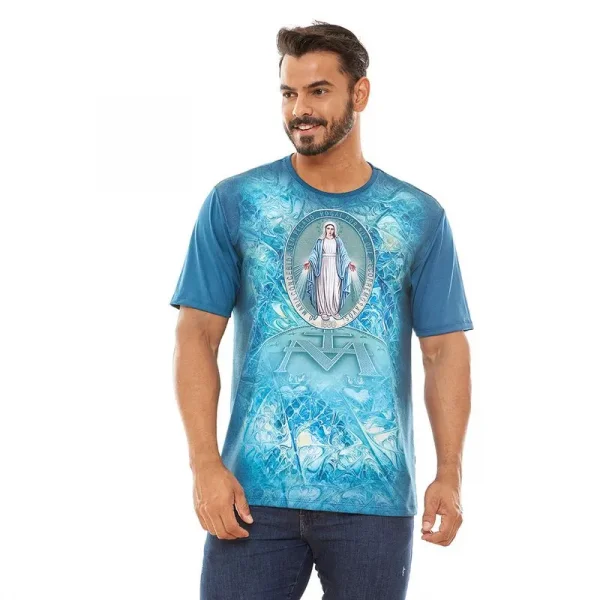 Camiseta Medalha Nossa Senhora das Graas