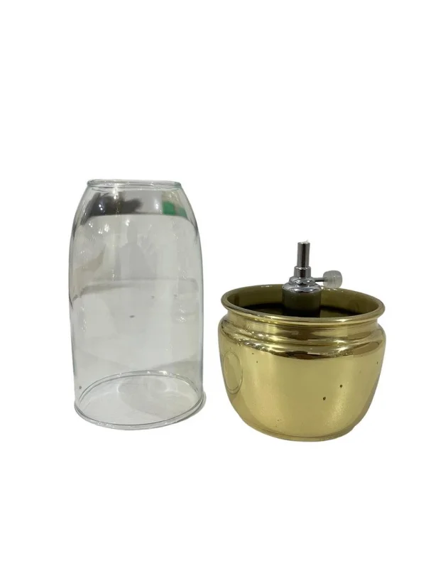 Lamparina Oval Dourada de Mesa