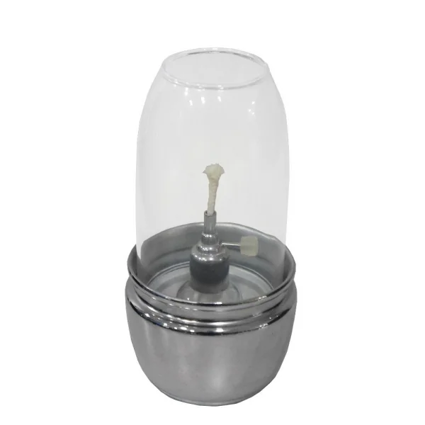 Lamparina Oval Prata de Mesa