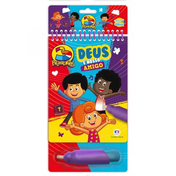 Livro Aquabook 3 Palavrinhas - Deus é nosso amigo
