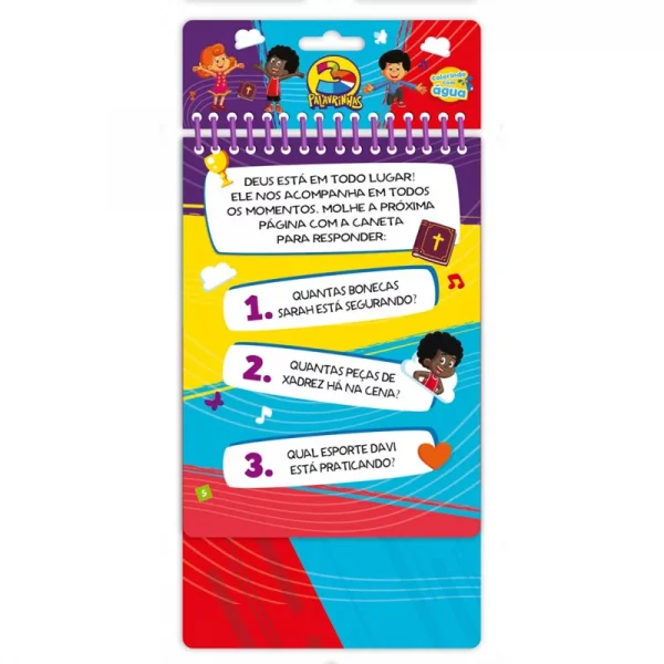 Livro Aquabook 3 Palavrinhas - Deus  nosso amigo