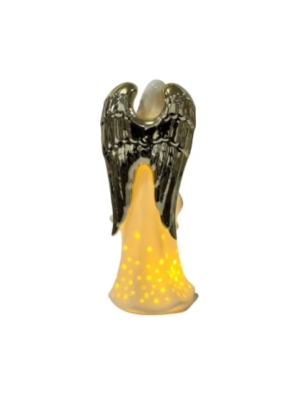 Anjo de Porcelana Furos C/Led
