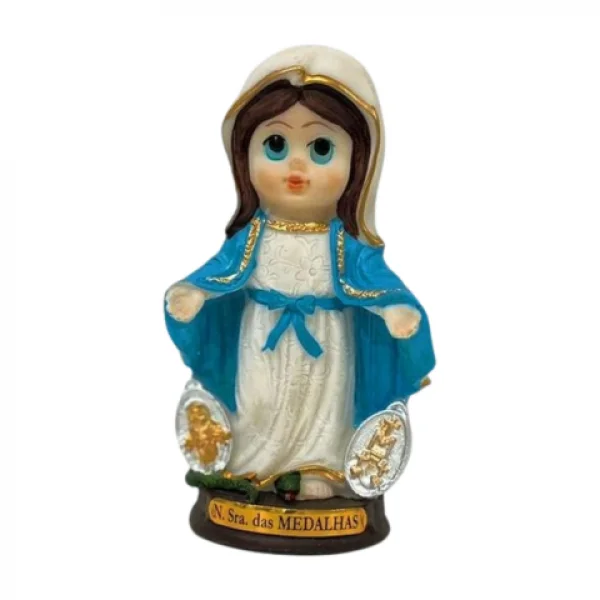 Nossa Senhora das Graas Medalha Milagrosa Infantil 10cm