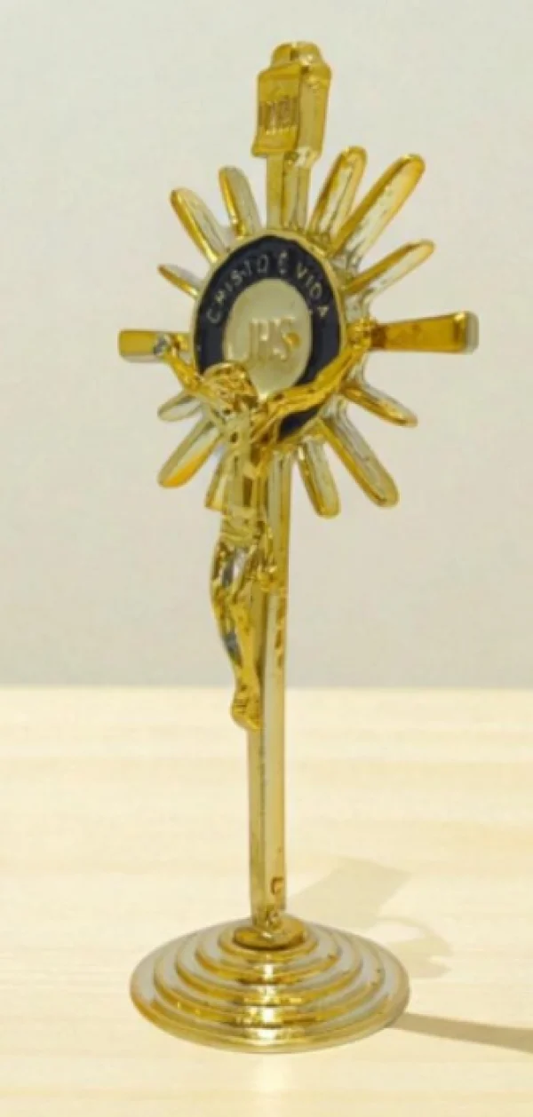 Crucifixo Dourado JHS 10 Cm