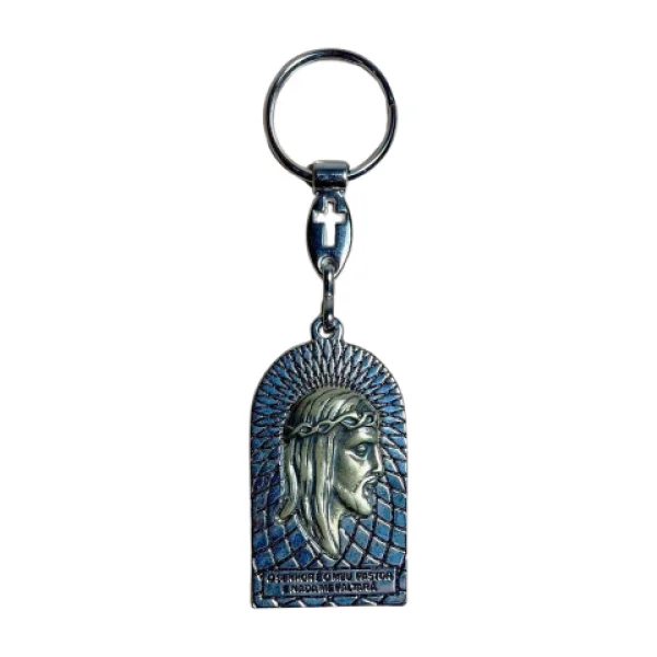 Chaveiro Face Cristo Ouro Velho