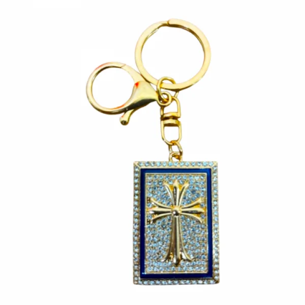 Chaveiro Dourado Strass