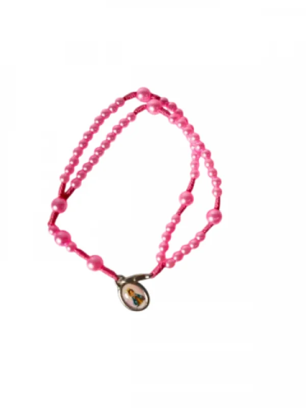 Ter�o de Pulso P�rola Infantil Rosa - Aparecida