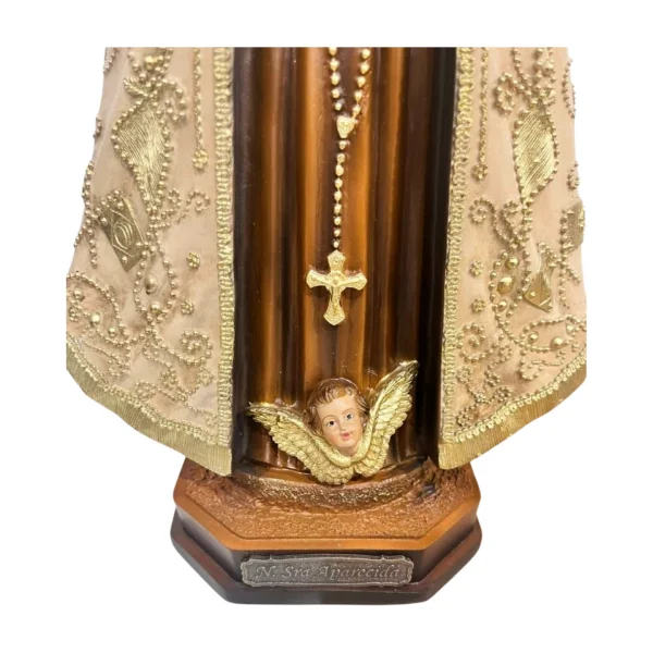 Nossa Senhora Aparecida com Auréola Marfim 30cm – Resina
