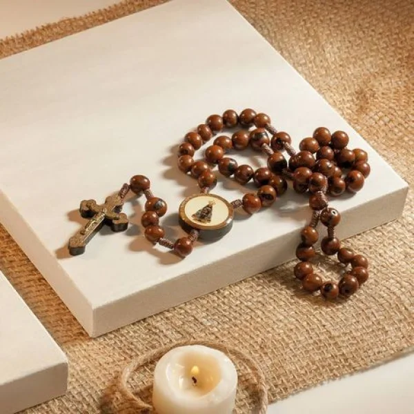 Terço Nossa Senhora Aparecida Açaí Marrom