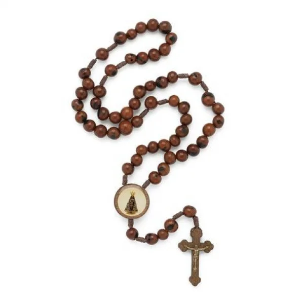 Terço Nossa Senhora Aparecida Açaí Marrom