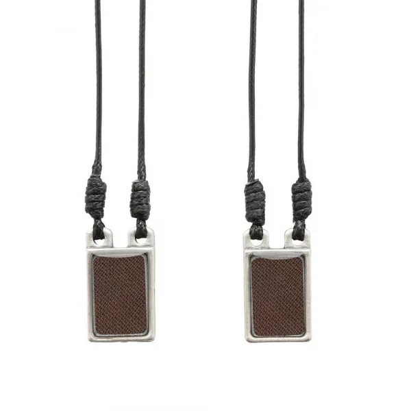 Escapul�rio Metal Nossa Senhora do Carmo e Sagrado Cora��o de Jesus