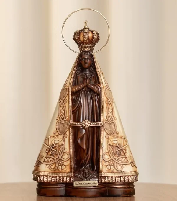 Nossa Senhora Aparecida Padroeira do Brasile Terracota 30cm - Resina
