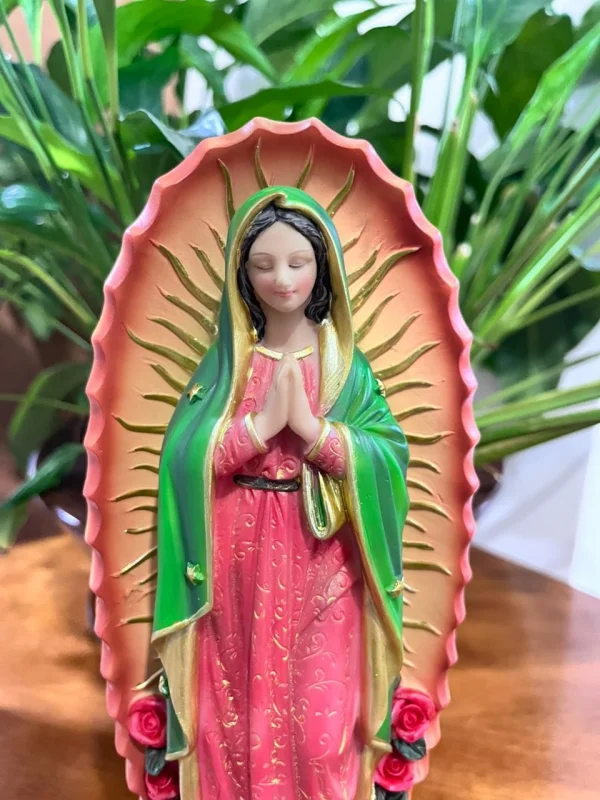 Imagem Nossa Senhora de Guadalupe Porta Terço 30cm em Resina