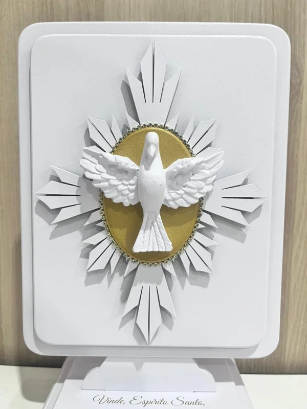 Placa Para Balc�o Retangular Com Ora��o Divino De Resina E Raio