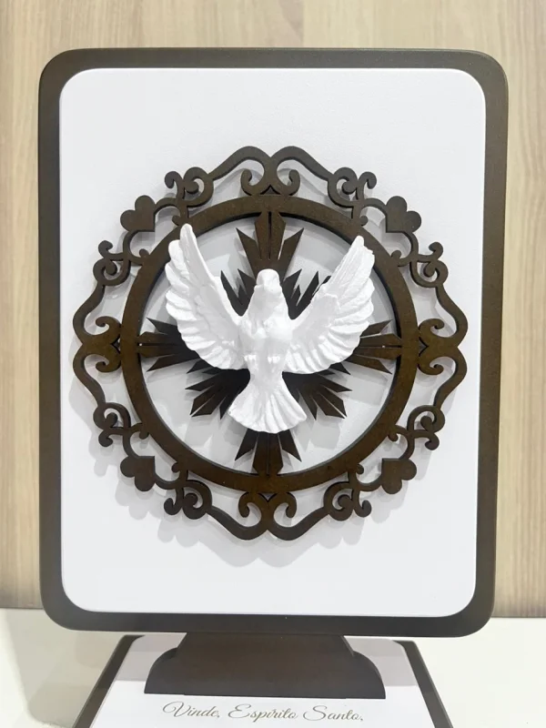 Placa Para Balc�o Retangular Com Ora��o Divino De Resina E Raio