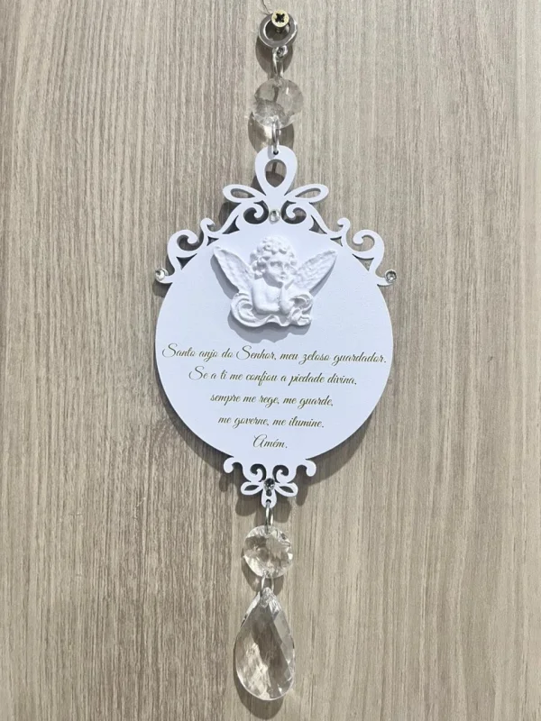 Placa Mini Com Arabesco Em Cima E Em Baixo Com Impressão E Strass