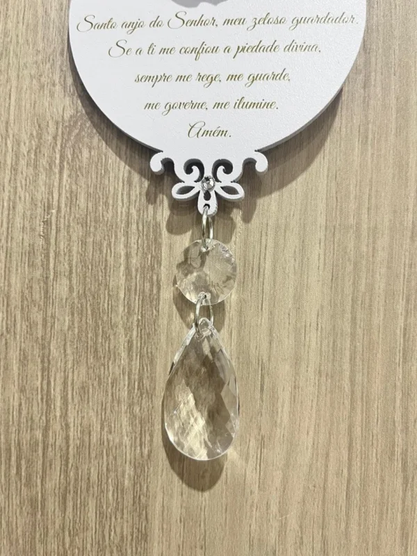 Placa Mini Com Arabesco Em Cima E Em Baixo Com Impressão E Strass