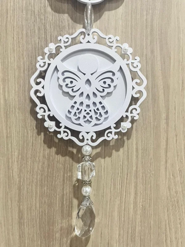 Placas Duplas Com Arabesco Tipo Nuvem Anjo Com Impressão 25,5x14,5cm