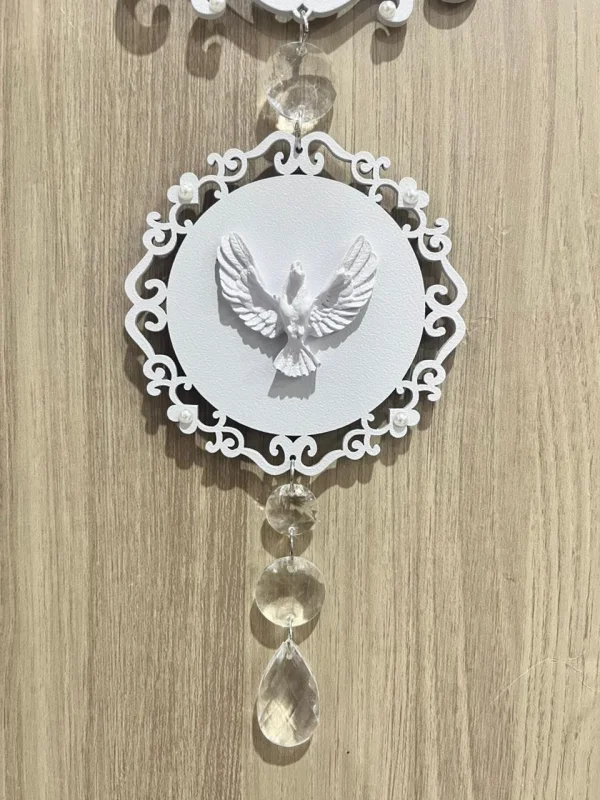 Placa Com Dois Medalhões Com Impressão E Aplique Espírito Santo