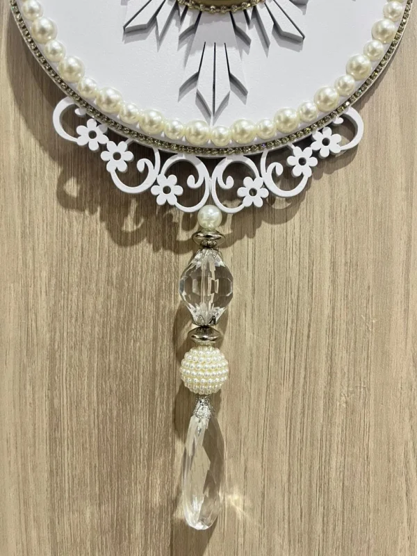 Placa Espírito Santo Redonda Com Detalhe De Pombo Em Resina