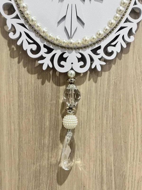 Placa Esp�rito Santo Oval Com Detalhe De Pombo Em Resina
